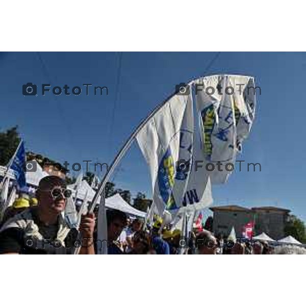 Bergamo Tiziano Manzoni/LaPresse 18-09-2022 Italia Cronaca Pontida Bergamo raduno leghista prima del voto del 25 Settembre 2022 Pontida Bergamo Northern League rally before the vote on 25 September 2022