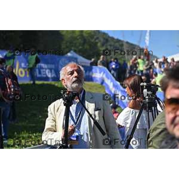 Bergamo Tiziano Manzoni/LaPresse 18-09-2022 Italia Cronaca Pontida Bergamo raduno leghista prima del voto del 25 Settembre 2022 Pontida Bergamo Northern League rally before the vote on 25 September 2022