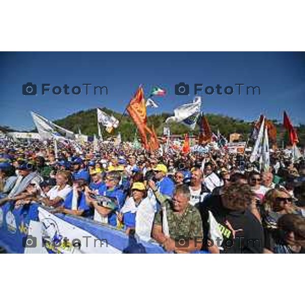 Bergamo Tiziano Manzoni/LaPresse 18-09-2022 Italia Cronaca Pontida Bergamo raduno leghista prima del voto del 25 Settembre 2022 Pontida Bergamo Northern League rally before the vote on 25 September 2022