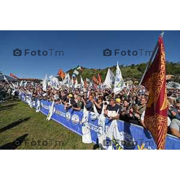 Bergamo Tiziano Manzoni/LaPresse 18-09-2022 Italia Cronaca Pontida Bergamo raduno leghista prima del voto del 25 Settembre 2022 Pontida Bergamo Northern League rally before the vote on 25 September 2022