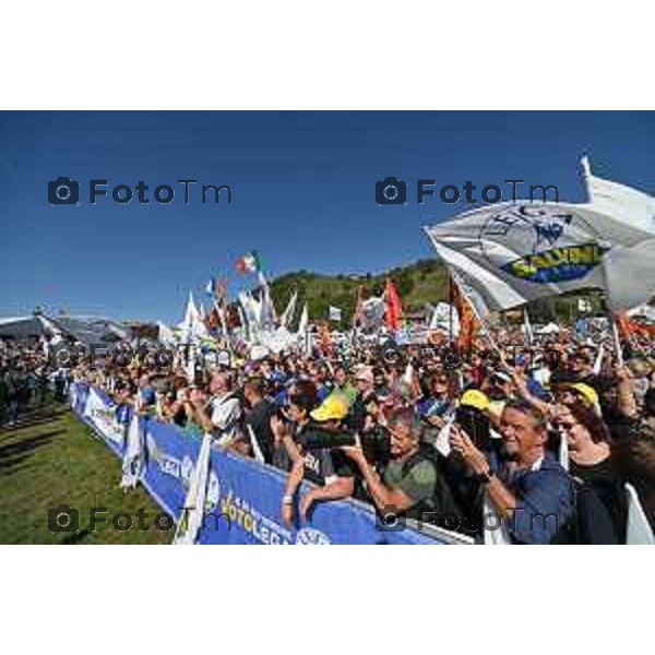 Bergamo Tiziano Manzoni/LaPresse 18-09-2022 Italia Cronaca Pontida Bergamo raduno leghista prima del voto del 25 Settembre 2022 Pontida Bergamo Northern League rally before the vote on 25 September 2022