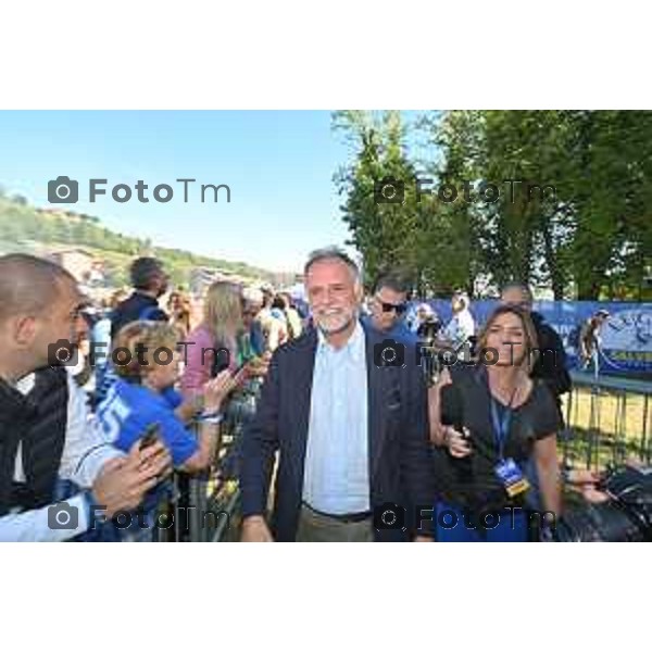 Bergamo Tiziano Manzoni/LaPresse 18-09-2022 Italia Cronaca Pontida Bergamo raduno leghista prima del voto del 25 Settembre 2022 Pontida Bergamo Northern League rally before the vote on 25 September 2022