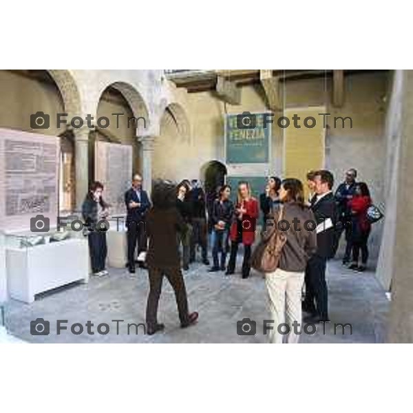 Foto Manzoni Tiziano/LaPresse 7-10-2022 Bergamo Italia - Cronaca - anteprima stampa della mostra “Vedere Venezia. Ritratto di una città tra Medioevo e Rinascimento