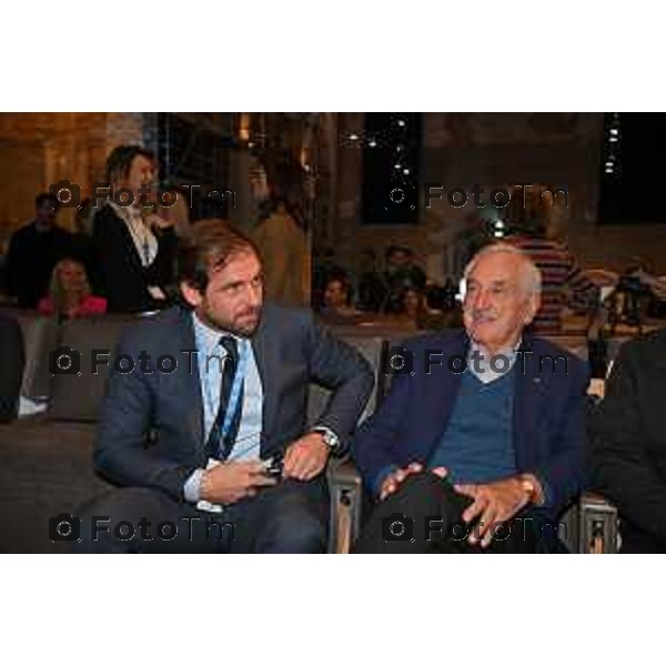 Foto Manzoni Tiziano/LaPresse 8-10-2022 Bergamo Italia - Cronaca - Bergamo Convegno Storie Eccellenza Merito Innovazione la cultura salverà il mondo . Universita Bg Tommaso Trussardi e Bombasseri Alberto