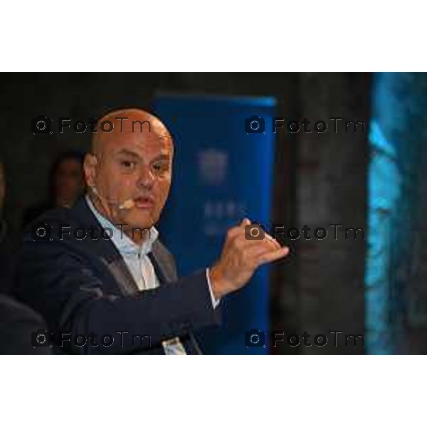 Foto Manzoni Tiziano/LaPresse 8-10-2022 Bergamo Italia - Cronaca - Bergamo Convegno Storie Eccellenza Merito Innovazione la cultura salverà il mondo . Universita Bg Claudio De Scalzi ENI AD