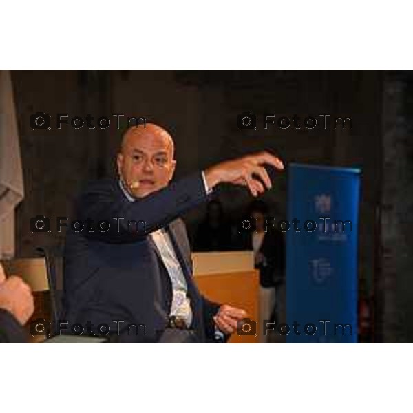 Foto Manzoni Tiziano/LaPresse 8-10-2022 Bergamo Italia - Cronaca - Bergamo Convegno Storie Eccellenza Merito Innovazione la cultura salverà il mondo . Universita Bg Claudio De Scalzi ENI AD