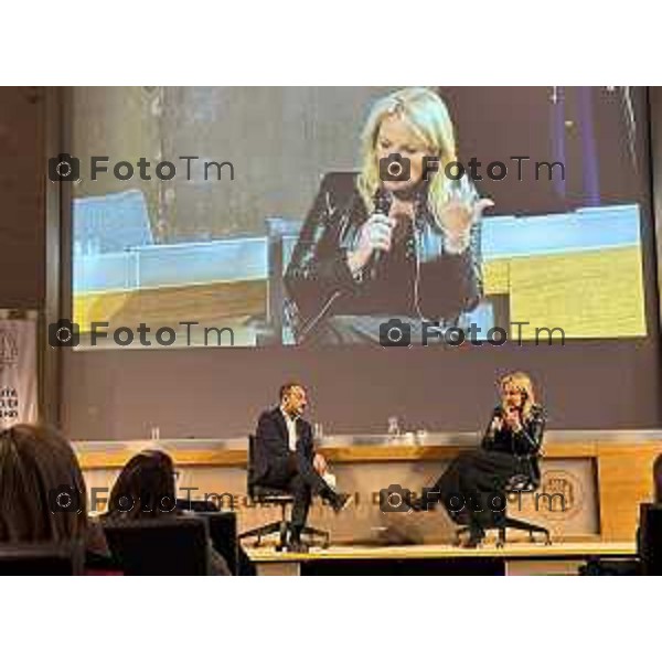 Foto Manzoni Tiziano/LaPresse 8-10-2022 Bergamo Italia - Cronaca - Bergamo Convegno Storie Eccellenza Merito Innovazione la cultura salverà il mondo . Universita Bg Garibaldi Roberta Enit >Ad