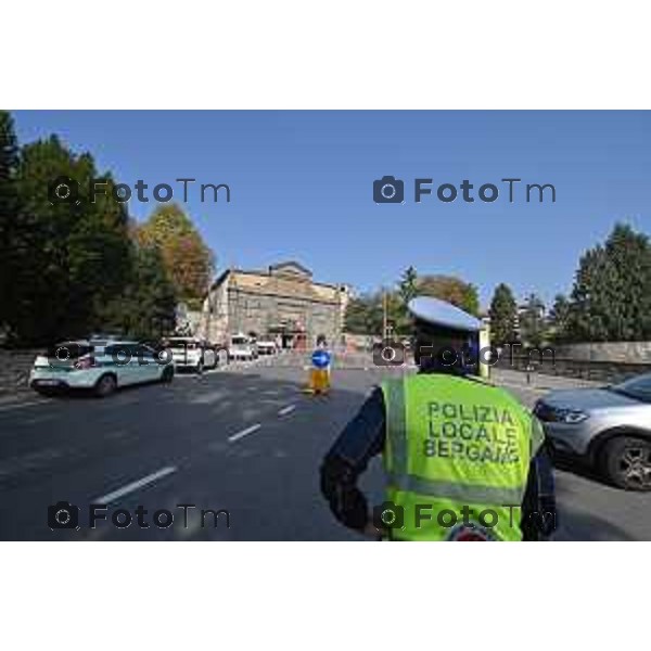 Foto Manzoni Tiziano/LaPresse 8-10-2022 Bergamo Italia - Cronaca - Bergamo Lavori alla porta di sant\'Agostino