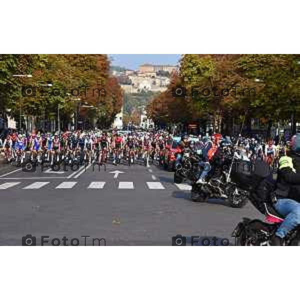 Foto Manzoni Tiziano/LaPresse 8-10-2022 Bergamo Italia - Cronaca - Bergamo Partenza Giro Lombardia