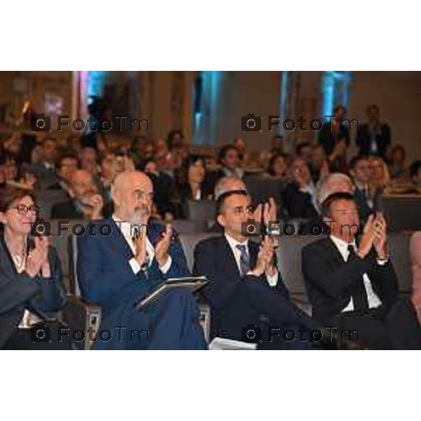 Bergamo Tiziano Manzoni/LaPresse 9-10- 2022 Italia Cronaca Luigi Di Maio Con Giorgio Gori e Premier albanese Edi Rama