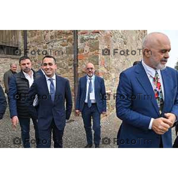 Bergamo Tiziano Manzoni/LaPresse 9-10- 2022 Italia Cronaca Luigi Di Maio Con Premier albanese Edi Rama