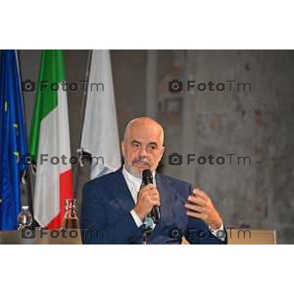 Bergamo Tiziano Manzoni/LaPresse 9-10- 2022 Italia Cronaca chiusura del Premier albanese Edi Rama