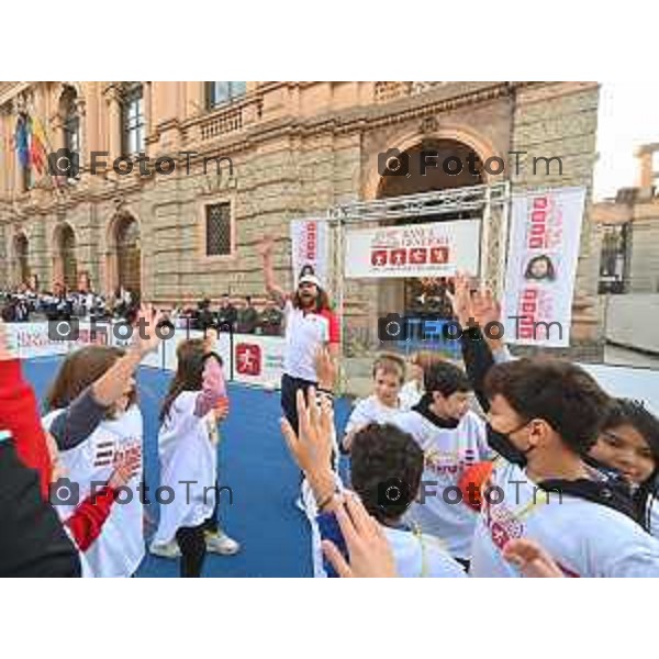 Foto Manzoni Tiziano/LaPresse 12-10-2022 Bergamo Italia - Cronaca - Settima tappa a Bergamo di un Campione per Amico, lmanifestazione italiana sportivo-educativo Adriano Panatta, Andrea Lucchetta, Ciccio Graziani e Martín Leandro Castrogiovanni