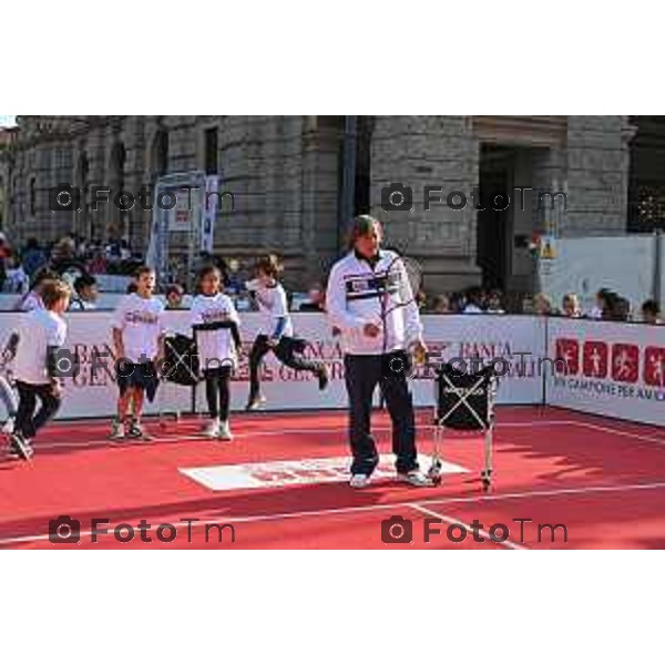 Foto Manzoni Tiziano/LaPresse 12-10-2022 Bergamo Italia - Cronaca - Settima tappa a Bergamo di un Campione per Amico, lmanifestazione italiana sportivo-educativo Adriano Panatta, Andrea Lucchetta, Ciccio Graziani e Martín Leandro Castrogiovanni