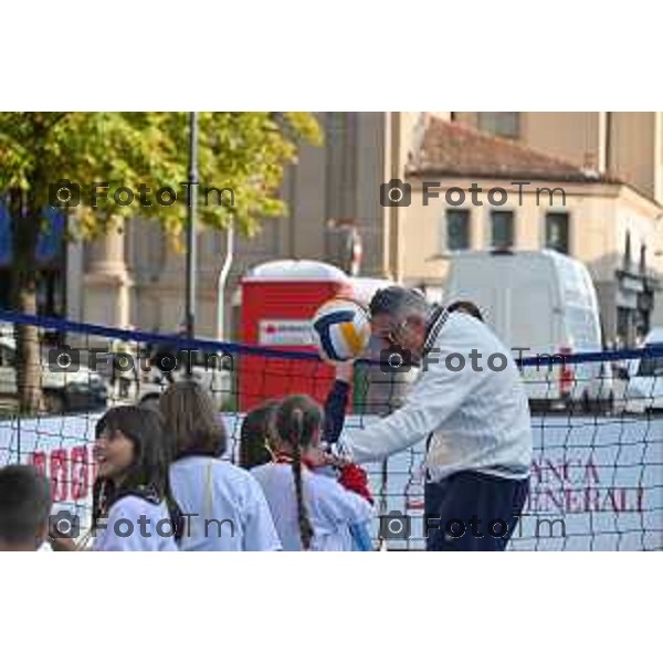 Foto Manzoni Tiziano/LaPresse 12-10-2022 Bergamo Italia - Cronaca - Settima tappa a Bergamo di un Campione per Amico, lmanifestazione italiana sportivo-educativo Adriano Panatta, Andrea Lucchetta, Ciccio Graziani e Martín Leandro Castrogiovanni