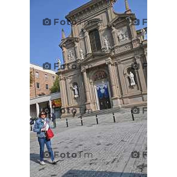 Foto Manzoni Tiziano/LaPresse 17-10-2022 Bergamo Italia - Cronaca - Bergamo Chiesa dei Santi Bartolomeo e Stefano Sentierone