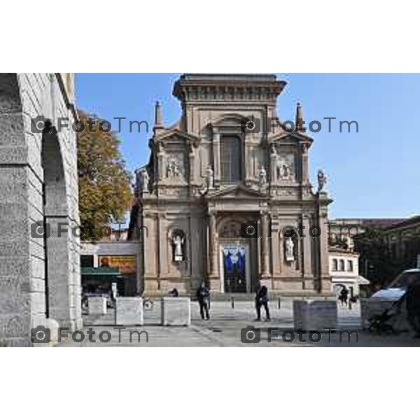 Foto Manzoni Tiziano/LaPresse 17-10-2022 Bergamo Italia - Cronaca - Bergamo Chiesa dei Santi Bartolomeo e Stefano Sentierone