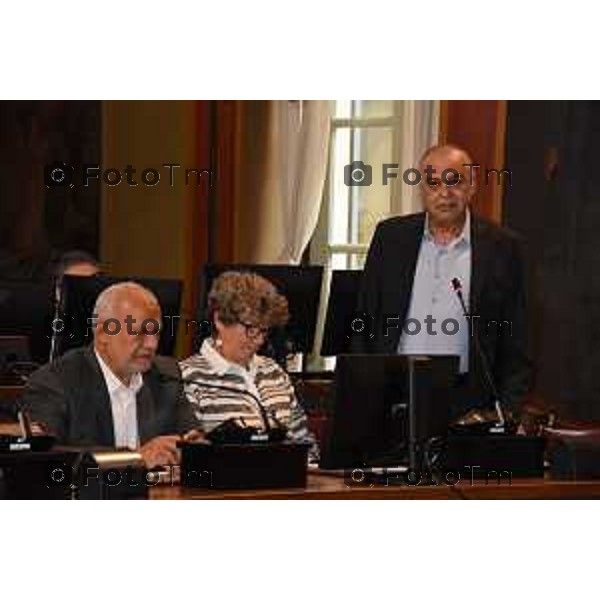 Foto Manzoni Tiziano/LaPresse 25-10-2022 Bergamo Italia - Cronaca -Sindaco Giorgio Gori incontra a Bergamo la delegazione di Jericho. Abdelkareem Sider, Sindaco di Jericho con Giorgio Gori