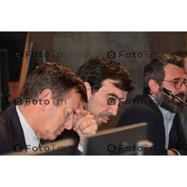 Foto Manzoni Tiziano/LaPresse 29-10-2022 Bergamo Italia - Cronaca - Maurizio Martina, Vice Direttore Generale FAO "Agricultura e diritto al cibo": convegno aula consigliare con Giorgio Gori