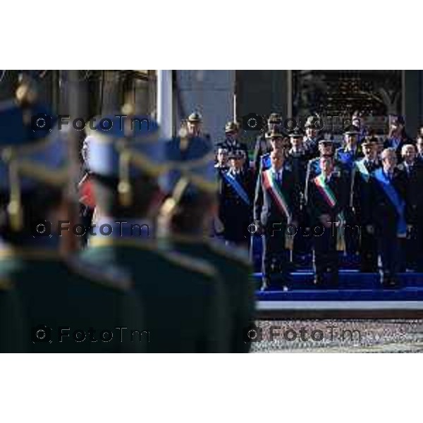 Foto Manzoni Tiziano/LaPresse 4-11-2022 Bergamo Italia - Cronaca - 4 Novembre 1918-2022 Bergamo celebra la giornata dell\'Unità Nazionale e delle Forze Armate