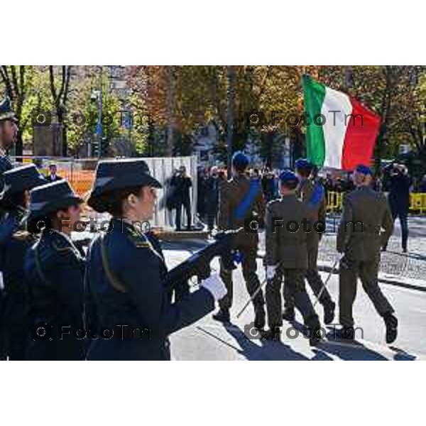 Foto Manzoni Tiziano/LaPresse 4-11-2022 Bergamo Italia - Cronaca - 4 Novembre 1918-2022 Bergamo celebra la giornata dell\'Unità Nazionale e delle Forze Armate