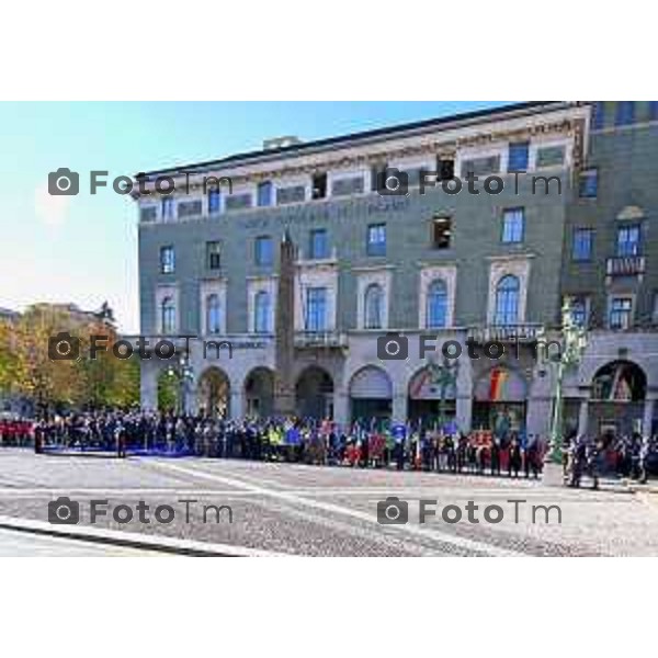 Foto Manzoni Tiziano/LaPresse 4-11-2022 Bergamo Italia - Cronaca - 4 Novembre 1918-2022 Bergamo celebra la giornata dell\'Unità Nazionale e delle Forze Armate