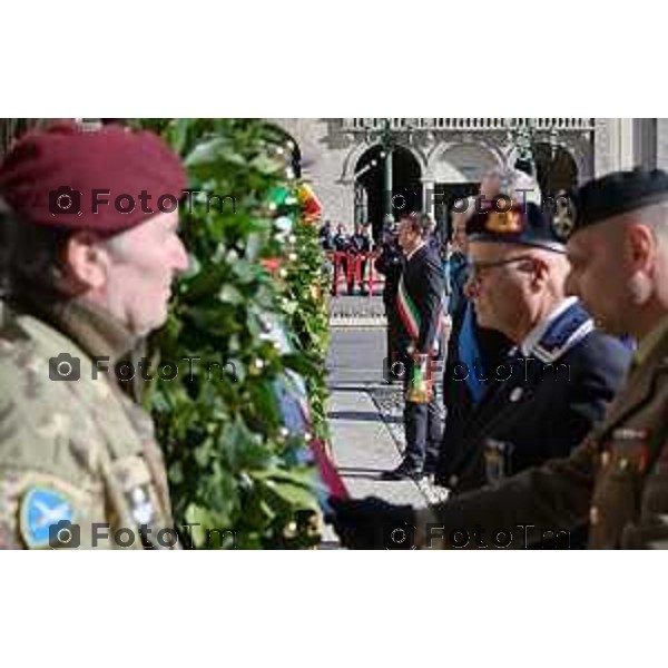 Foto Manzoni Tiziano/LaPresse 4-11-2022 Bergamo Italia - Cronaca - 4 Novembre 1918-2022 Bergamo celebra la giornata dell\'Unità Nazionale e delle Forze Armate