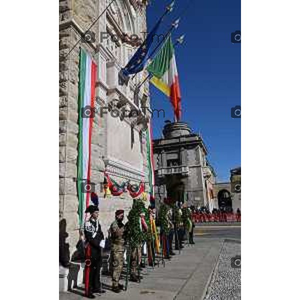 Foto Manzoni Tiziano/LaPresse 4-11-2022 Bergamo Italia - Cronaca - 4 Novembre 1918-2022 Bergamo celebra la giornata dell\'Unità Nazionale e delle Forze Armate