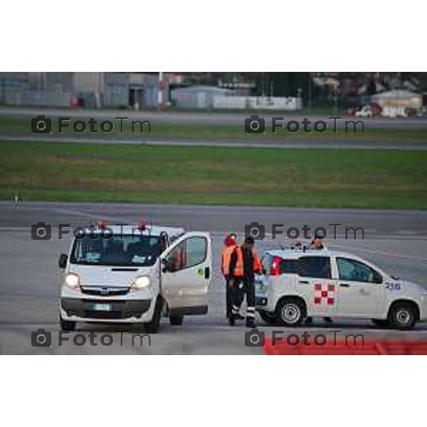 Tiziano Manzoni/LaPresse 4-11- 2022 Bergamo, Italia Cronaca scioperi nel settore aereo, dai controllori di volo al personale di terra negli aeroporti