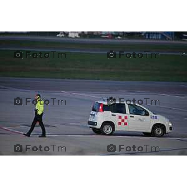 Tiziano Manzoni/LaPresse 4-11- 2022 Bergamo, Italia Cronaca scioperi nel settore aereo, dai controllori di volo al personale di terra negli aeroporti