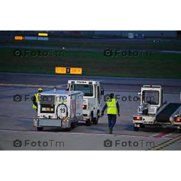 Tiziano Manzoni/LaPresse 4-11- 2022 Bergamo, Italia Cronaca scioperi nel settore aereo, dai controllori di volo al personale di terra negli aeroporti