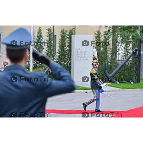 Foto Manzoni Tiziano/LaPresse 8-11--2022 Bergamo Italia - Cronaca - Bergamo Commemorazione primo anniversario sede dell\'Accademia