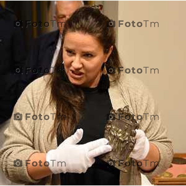 Foto Manzoni Tiziano/LaPresse 9-011-2022 Bergamo Italia - Cronaca - Bergamo Accademia Carrara donazione dell\'ing. Mario Scaglia Giulia Zaccariotto, conservatore Accademia Carrara