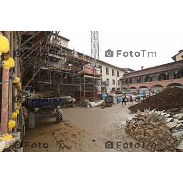 Foto Manzoni Tiziano/LaPresse 16-11-2022 Bergamo Italia - Cronaca - la visita al cantiere dell\'ex Hotel Commercio di via T. Tasso