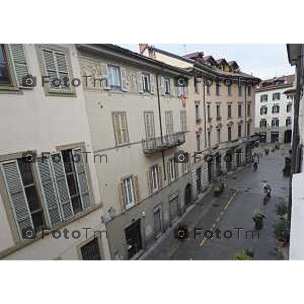 Foto Manzoni Tiziano/LaPresse 16-11-2022 Bergamo Italia - Cronaca - la visita al cantiere dell\'ex Hotel Commercio di via T. Tasso