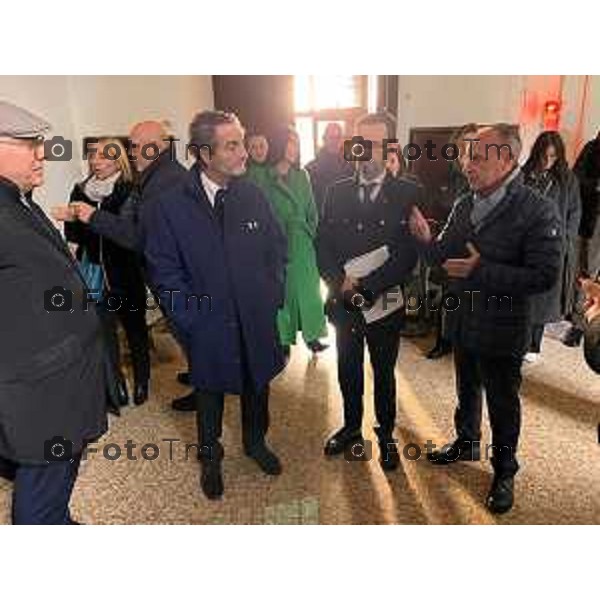 Foto Manzoni Tiziano/LaPresse 3-09-2022 Bergamo Italia - Cronaca - Attilio Fontana Alzano Lombardo visita al Monastero della Visitazione