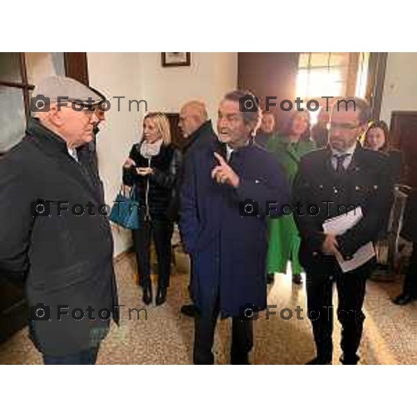 Foto Manzoni Tiziano/LaPresse 3-09-2022 Bergamo Italia - Cronaca - Attilio Fontana Alzano Lombardo visita al Monastero della Visitazione