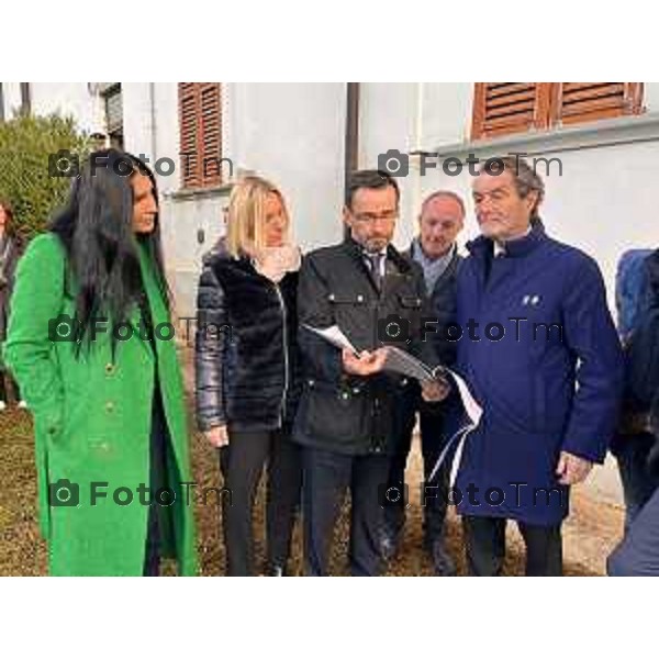 Foto Manzoni Tiziano/LaPresse 3-09-2022 Bergamo Italia - Cronaca - Attilio Fontana Alzano Lombardo visita al Monastero della Visitazione