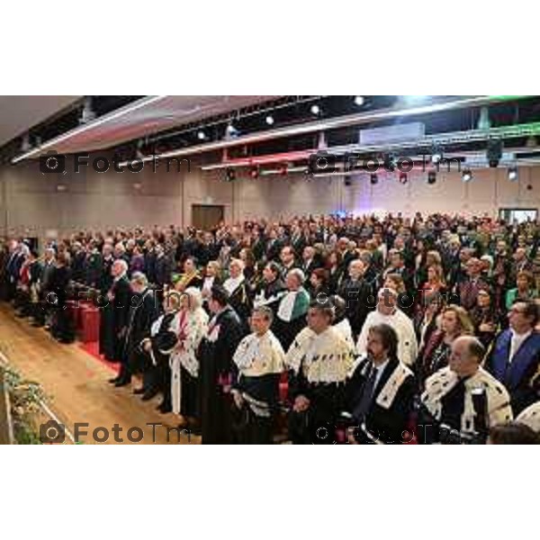 Foto Manzoni Tiziano/LaPresse 21-11-2022 Bergamo Italia - Cronaca - la cerimonia di inaugurazione dell’anno accademico dell’Università degli studi di Bergamo. Appuntamento che, neo Ministro dell’Università e della Ricerca, Anna Maria Bernini.