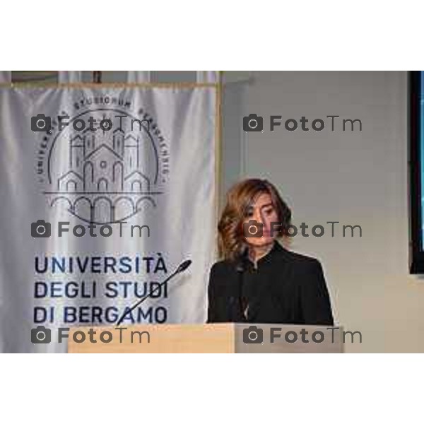 Foto Manzoni Tiziano/LaPresse 21-11-2022 Bergamo Italia - Cronaca - la cerimonia di inaugurazione dell’anno accademico dell’Università degli studi di Bergamo. Appuntamento che, neo Ministro dell’Università e della Ricerca, Anna Maria Bernini.