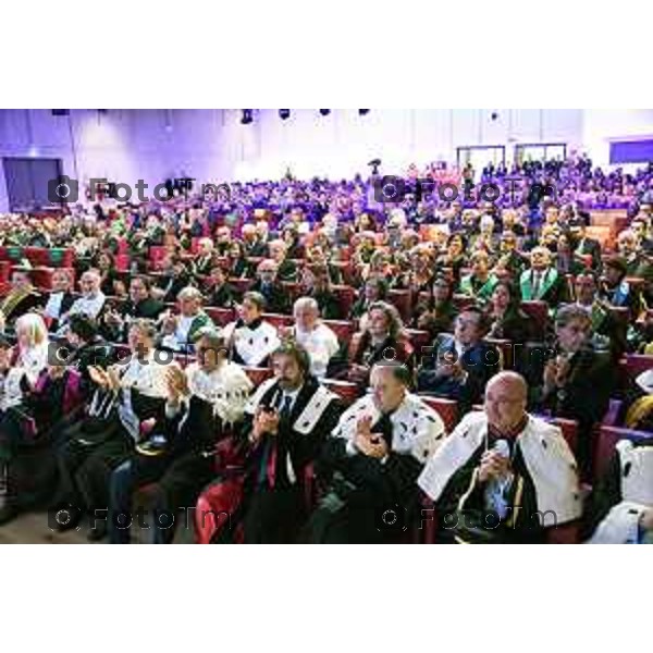 Foto Manzoni Tiziano/LaPresse 21-11-2022 Bergamo Italia - Cronaca - la cerimonia di inaugurazione dell’anno accademico dell’Università degli studi di Bergamo. Appuntamento che, neo Ministro dell’Università e della Ricerca, Anna Maria Bernini.