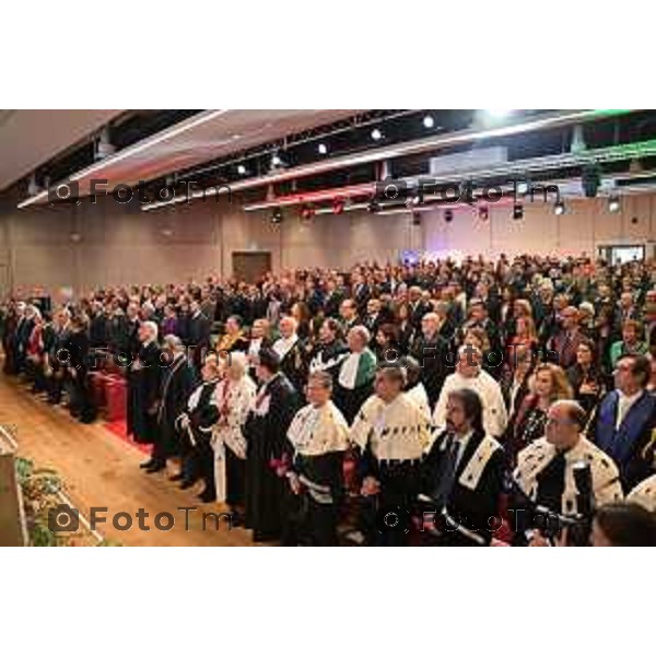 Foto Manzoni Tiziano/LaPresse 21-11-2022 Bergamo Italia - Cronaca - la cerimonia di inaugurazione dell’anno accademico dell’Università degli studi di Bergamo. Appuntamento che, neo Ministro dell’Università e della Ricerca, Anna Maria Bernini.