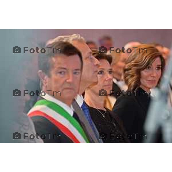 Foto Manzoni Tiziano/LaPresse 21-11-2022 Bergamo Italia - Cronaca - la cerimonia di inaugurazione dell’anno accademico dell’Università degli studi di Bergamo. Ministro dell’Università e della Ricerca, Anna Maria Bernini. con Alessandra Gallone e Gori