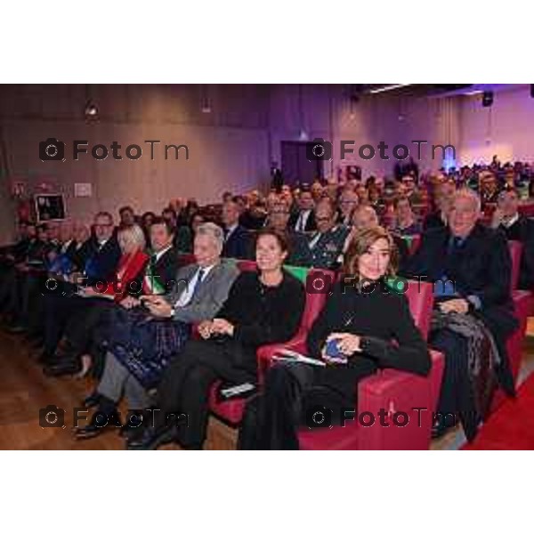 Foto Manzoni Tiziano/LaPresse 21-11-2022 Bergamo Italia - Cronaca - la cerimonia di inaugurazione dell’anno accademico dell’Università degli studi di Bergamo. Ministro dell’Università e della Ricerca, Anna Maria Bernini. con Alessandra Gallone e Gori