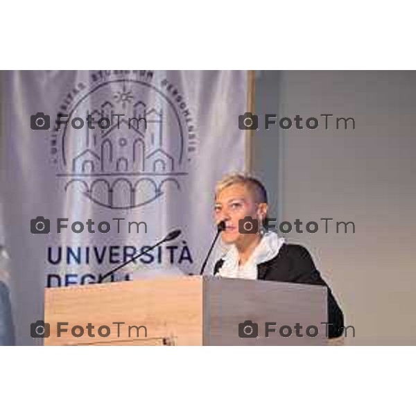 Foto Manzoni Tiziano/LaPresse 21-11-2022 Bergamo Italia - Cronaca - la cerimonia di inaugurazione dell’anno accademico dell’Università degli studi di Bergamo. Daniela Iovino