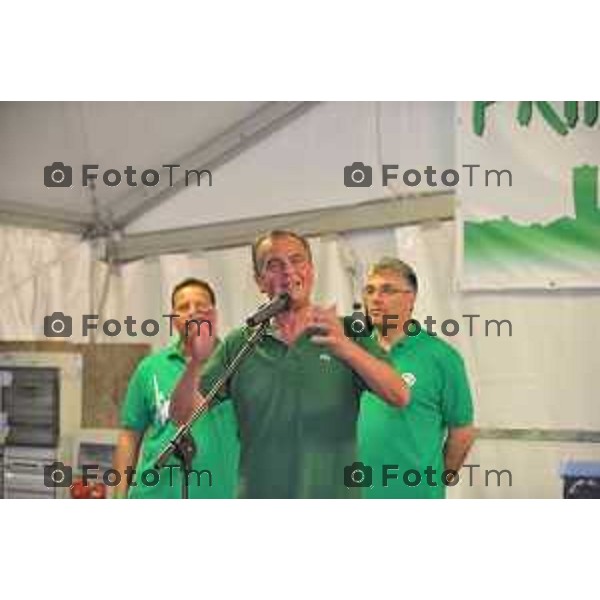 Torre Boldone festa lega nord l\'intervento di Bossi Calderoli foto Tiziano Manzoni Fotogramma