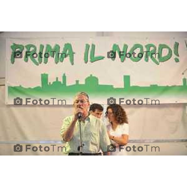 Torre Boldone festa lega nord l\'intervento di Bossi Calderoli foto Tiziano Manzoni Fotogramma