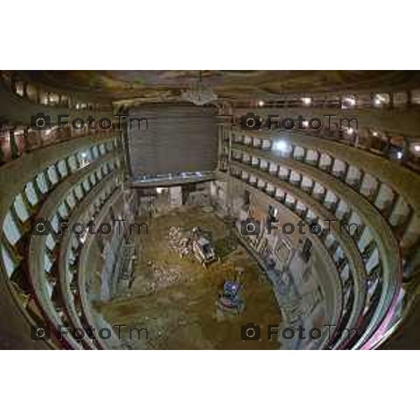 foto LaPresse Tiziano Manzoni 06/06/2018 Cronaca Bergamo - ITALIA Visita cantiere Teatro Donizetti nella foto: