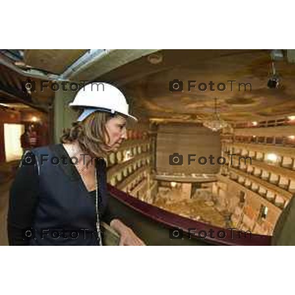 foto LaPresse Tiziano Manzoni 06/06/2018 Cronaca Bergamo - ITALIA Visita cantiere Teatro Donizetti nella foto: Nadia Ghisalberti