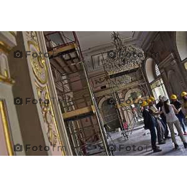 foto LaPresse Tiziano Manzoni 06/06/2018 Cronaca Bergamo - ITALIA Visita cantiere Teatro Donizetti nella foto: